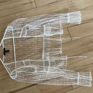 White size small Forever 21 sheer sweater.